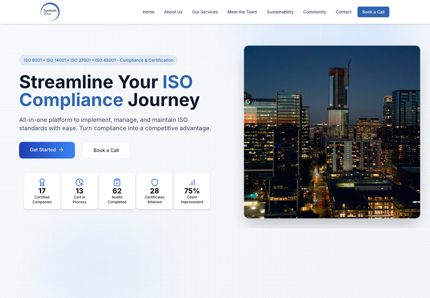 Current Sustain Blue website reference